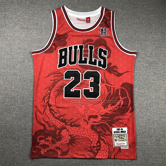 Camiseta Chicago Bulls Michael Jordan NO 23 Asian Heritage Throwback 1997-98 Rojo
